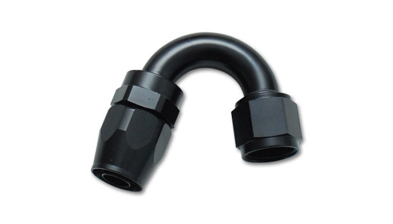 Vibrant -12AN 150 Degree Elbow Hose End Fitting with Black Hard Anodized Finish
