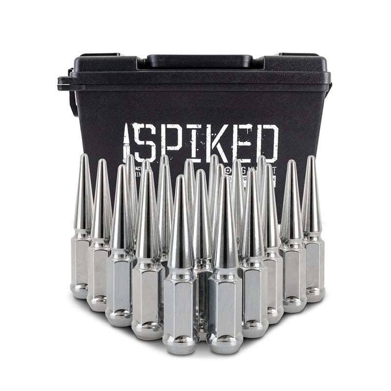 Mishimoto Steel Spiked Lug Nuts M12x1.5 – Chrome, 20-Piece Set for BMW Z3