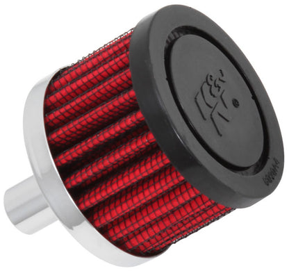 K&N Engineering 62-1010 Steel Base Crankcase Vent Filter - 1/2 Inch Diameter, Reusable Synthetic Media