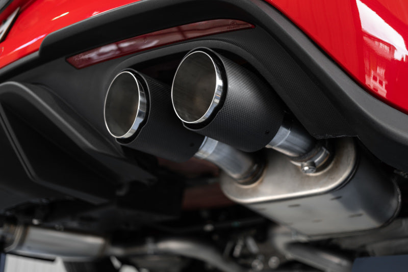 MBRP Armor Pro Series Cat Back Exhaust System for Ford Mustang GT 2018-2022 with Quad Carbon Fiber Tips - T304 Stainless Steel