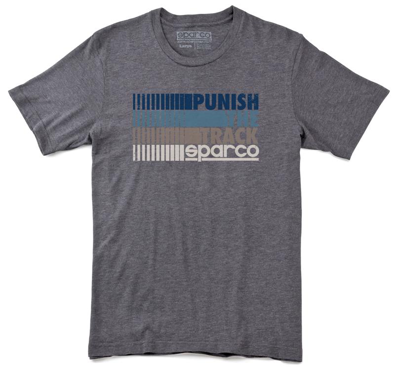 Sparco Punish Gray Medium T-Shirt - Automotive Apparel by SPARCO Part SP02700GR2M