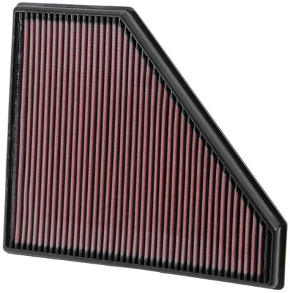 K&N Replacement Panel Air Filter for 2013-2014 Cadillac ATS and CTS - High-Flow Washable Air Filter Part 33-2496