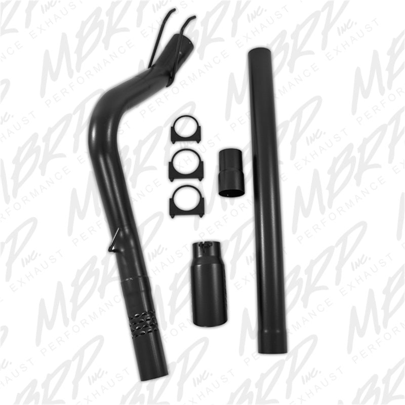 MBRP Armor BLK Series 2008-2009 Ford F-250/F-350 6.4L Filter Back Single Side Exhaust System