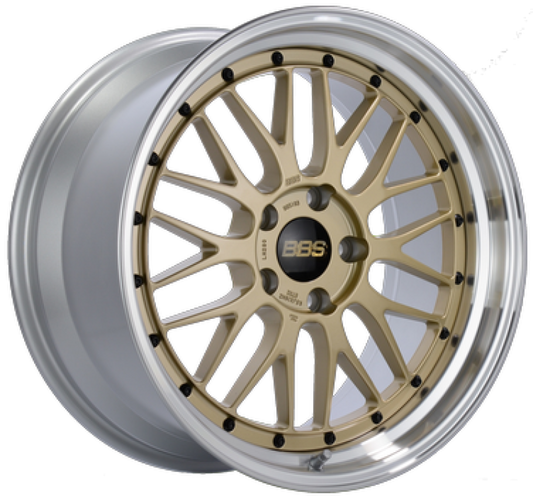 BBS LM 18x8.5 Inch Forged Alloy Wheel in Gold with 5x100 Bolt Pattern and +45 Offset