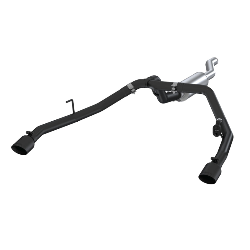 MBRP Armor BLK Series 2.5-inch Dual Rear Exit Cat Back Exhaust System for Jeep Gladiator 2020-2021