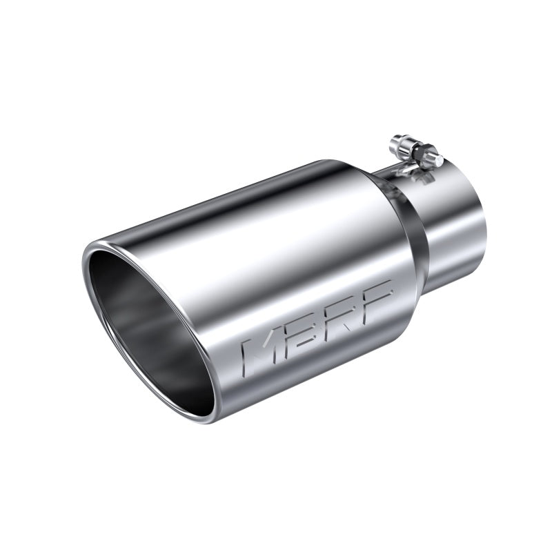 MBRP Universal Exhaust Tip 6 in. Diameter, 4 in. Inlet, 12 in. Length, Polished Stainless Steel - Part T5073