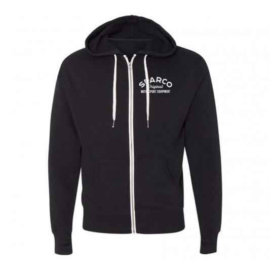 SPARCO ZIP Garage Black Sweatshirt Medium - Comfortable Automotive Apparel