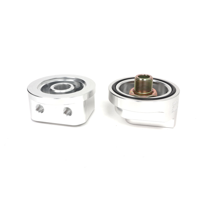 BLOX Racing Remote Oil Filter Relocation Kit - Polished Finish for Automotive Performance
