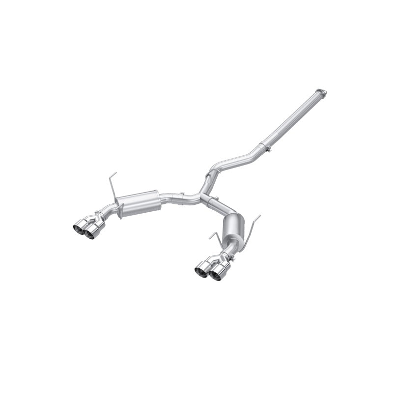 MBRP Armor Pro Series 3-Inch Cat-Back Dual Split Rear Quad Tips Exhaust System for Subaru WRX 2022-2024