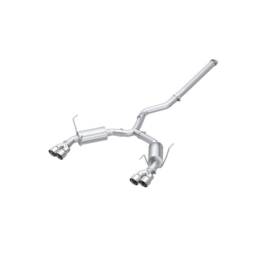MBRP Armor Pro Series 3-Inch Cat-Back Dual Split Rear Quad Tips Exhaust System for Subaru WRX 2022-2024