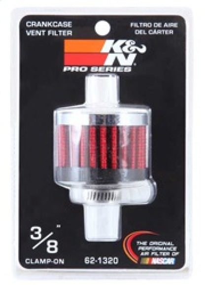 K&N Engineering 62-1320 Clamp-On Rubber Base Crankcase Vent Filter for Classic and Racing Applications