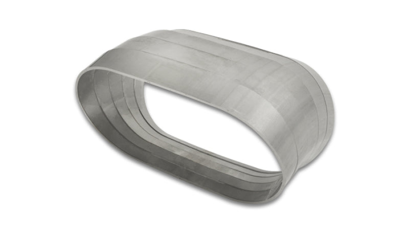 Vibrant 13576 Vertical 304 Stainless Steel 3-Inch Oval Pie Cuts with 9 Degree Bend - Set of 5