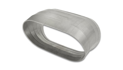 Vibrant 13576 Vertical 304 Stainless Steel 3-Inch Oval Pie Cuts with 9 Degree Bend - Set of 5