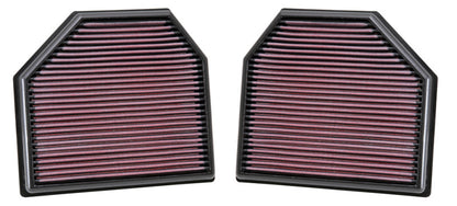 K&N Replacement Air Filter for 2011-2015 BMW M3 M4 M5 M6 3.0L & 4.4L V8 | Part Number 33-2488