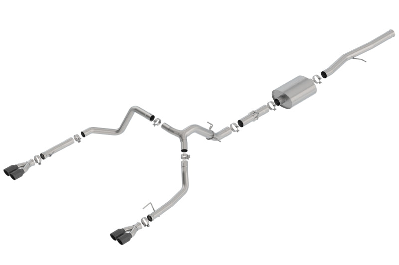 Borla 19 Chevrolet Silverado / GMC Sierra 1500 6.2L SS ATAK Cat-Back Exhaust with Black Chrome Tips - Part #140776BC