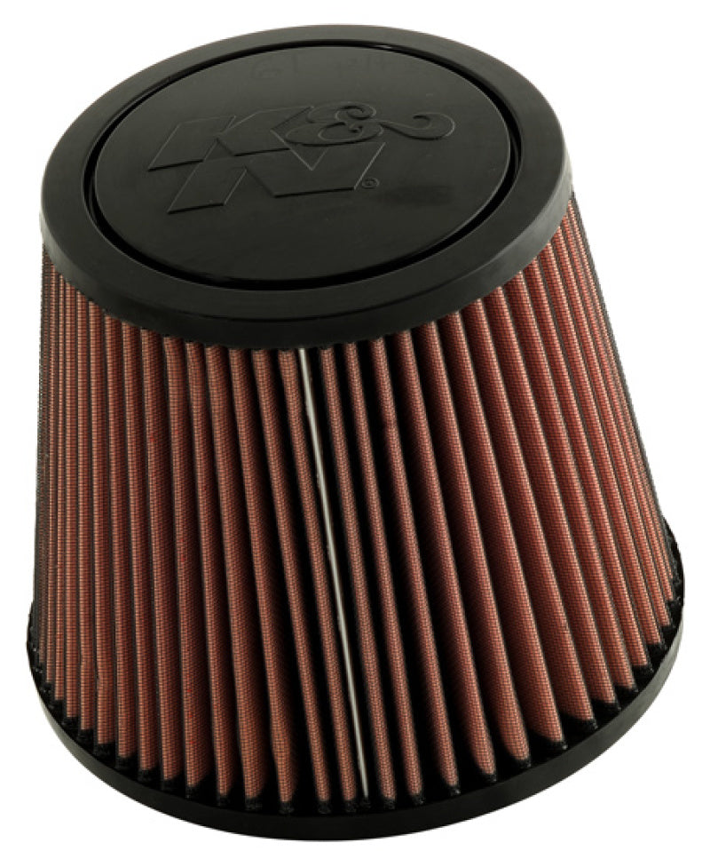 K&N Engineering Universal Rubber Air Filter - Round Tprd, 4.875 Inch Flange ID, 9 Inch Base OD, 6.625 Inch Top OD, 7.94 Inch Height