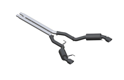 MBRP Armor BLK Series Cat Back Exhaust System for 2015-2017 Ford Mustang GT with Dual Split Rear Exit and 4.5-Inch Tips - Black Coated