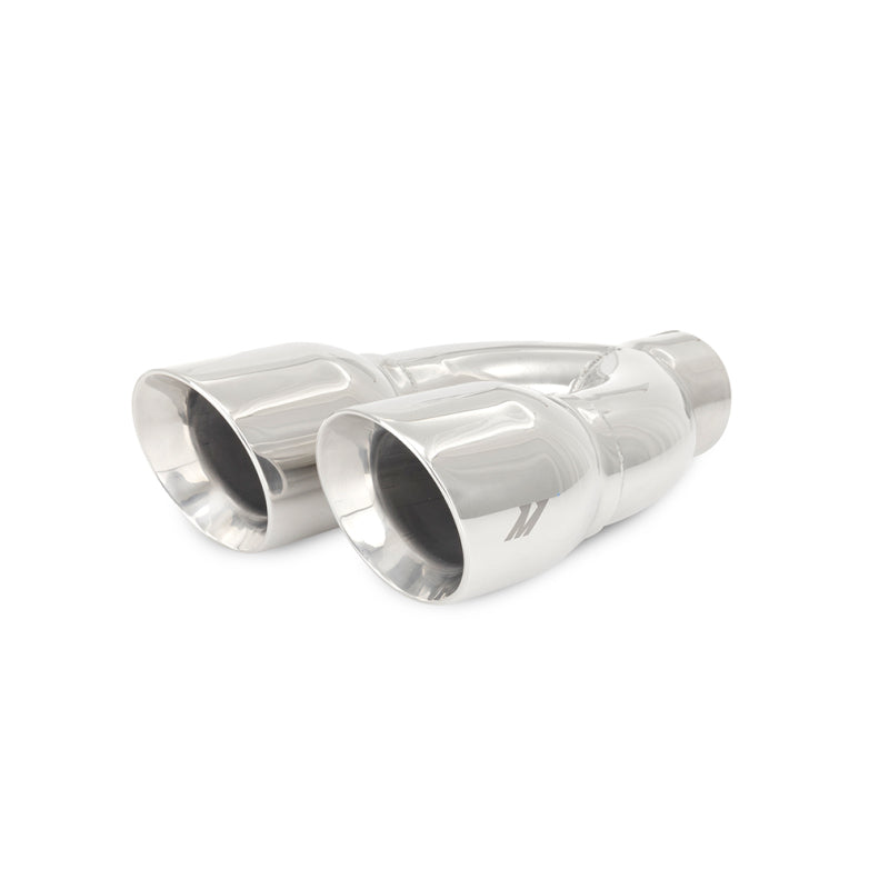 Mishimoto Universal Steel Muffler Tip 2.5-inch Inlet Dual Y Polished Exhaust Tip