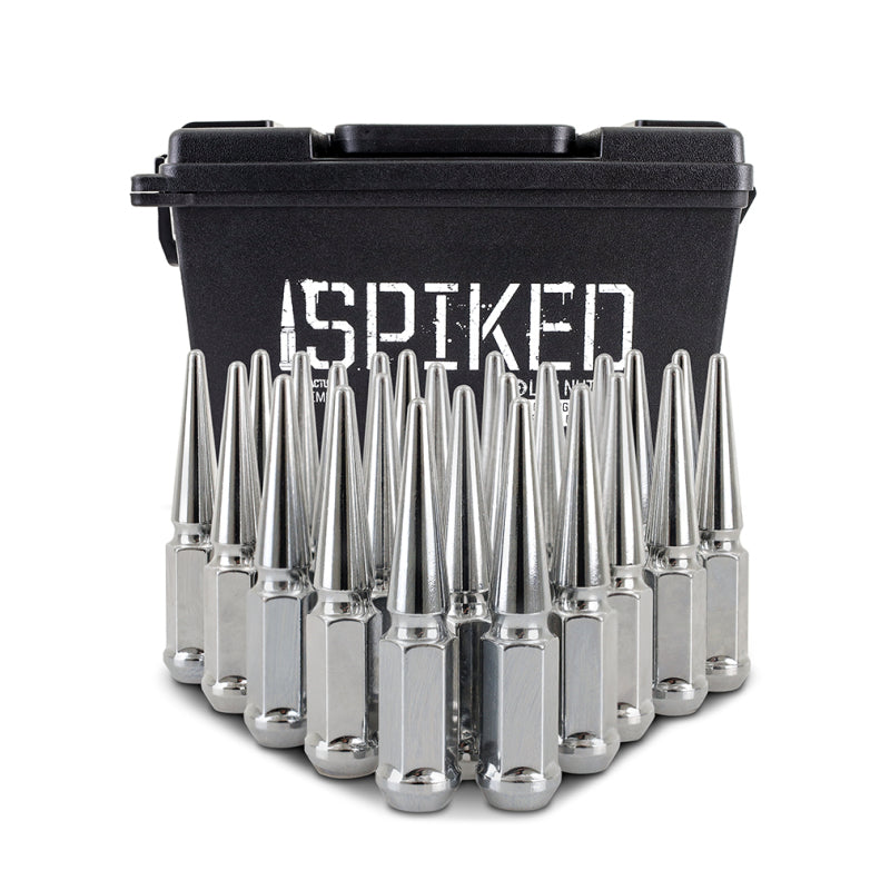 Mishimoto Steel Spiked Lug Nuts M12 x 1.5 – Chrome, 24-Piece Set