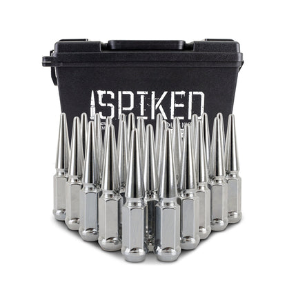 Mishimoto Steel Spiked Lug Nuts M12 x 1.5 – Chrome, 24-Piece Set