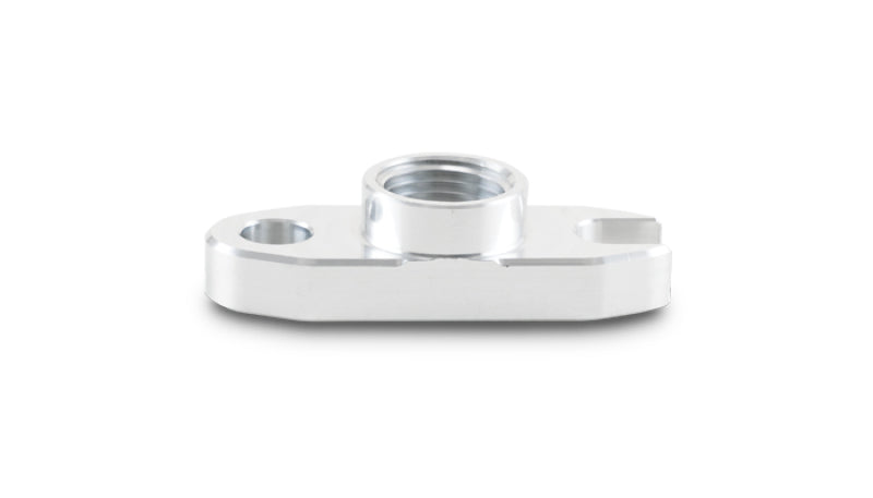 Vibrant Oil Drain Flange for T3/T4/T04 Turbochargers - 0.5 inch Port, 2 inch Bolt Hole Center, Aluminum Construction