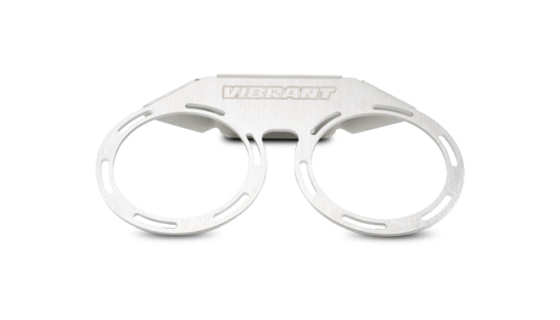 Vibrant Dual Catch Can Mount Bracket - Stainless Steel, Dual Mount Configuration for Automotive Catch Cans and Reservoirs