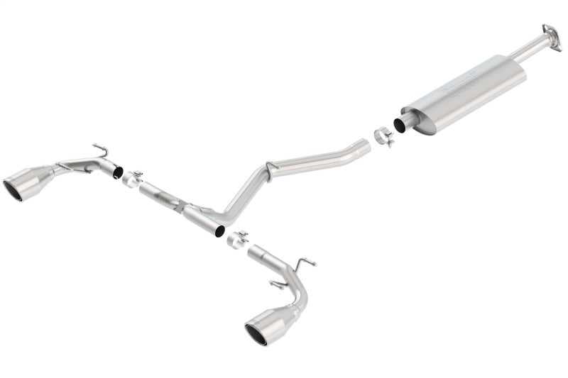 Borla S-Type Cat-Back Exhaust System for 2013-2016 Scion FR-S, 2013-2020 Subaru BRZ, and 2017-2020 Toyota 86 with 2.0L 4-Cylinder Engine