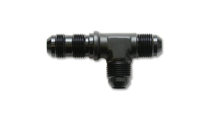 Vibrant -6AN Bulkhead Adapter Tee on Run Fittings in Anodized Black