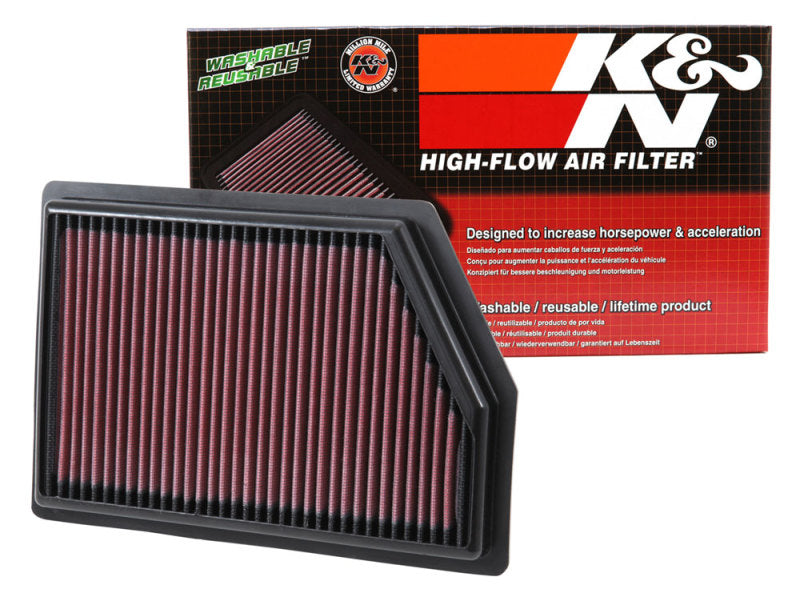 K&N Replacement Panel Air Filter for 2014-2015 Jeep Cherokee and Grand Cherokee 2.4L/3.2L by K&N Engineering Part 33-5009