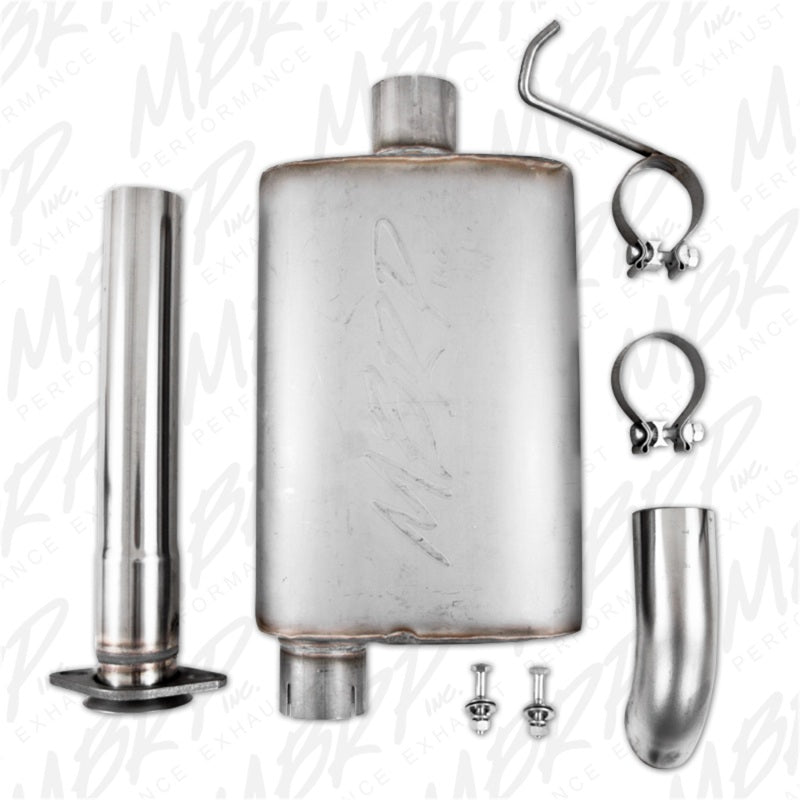 MBRP Armor Plus Series Cat Back Exhaust System for 2002-2006 Jeep Wrangler 2.5L & 4.0L - Single Turn Down, T409 Stainless Steel