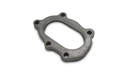 Vibrant GT25R / GT28R Discharge Flange with Oval Outlet - 304 Stainless Steel or Mild Steel, 5 Bolt, 1/2 Inch Thickness