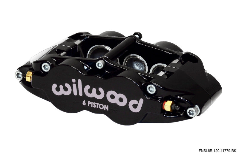 Wilwood Forged Narrow Superlite 6R-LH Caliper Part #120-11779-BK with 1.62/1.12/1.12-inch Pistons and 1.25-inch Disc