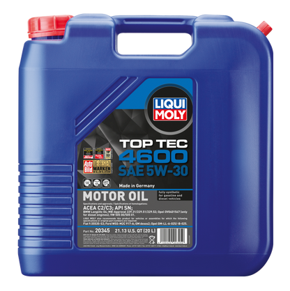 LIQUI MOLY Top Tec 4600 5W30 Fully Synthetic Motor Oil – Long-Life Diesel Engine Protection
