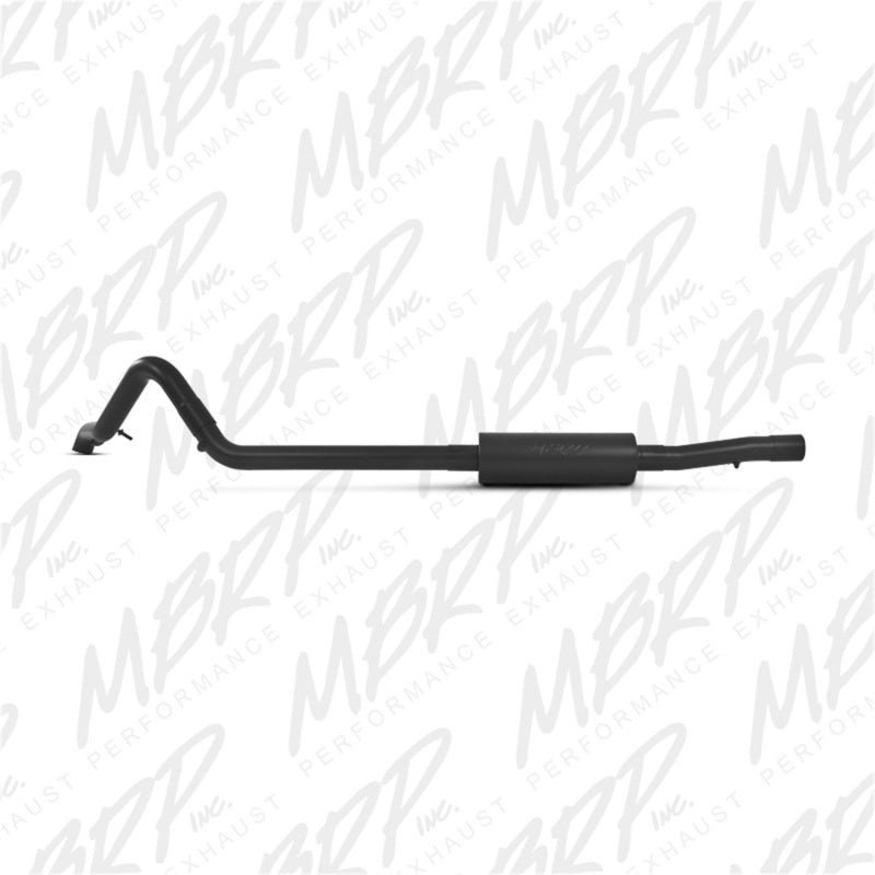 MBRP Armor BLK Series Cat Back Exhaust System for 2012-2014 Jeep Wrangler 3.6L V6 – Single Rear Exit, Black Coated