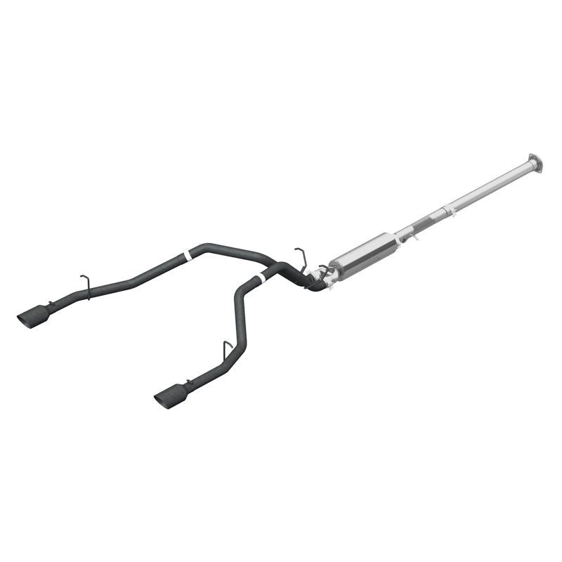 MBRP Armor BLK Series 2.5-Inch Cat Back Exhaust System for 2018 Ram 1500 Crew and Quad Cab - Black Coated