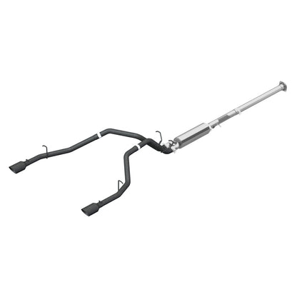 MBRP Armor BLK Series 2.5-Inch Cat Back Exhaust System for 2018 Ram 1500 Crew and Quad Cab - Black Coated