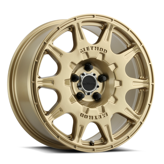Method MR502 Rally 17x8 Gold Wheel with 5x4.5 Bolt Pattern and +38mm Offset