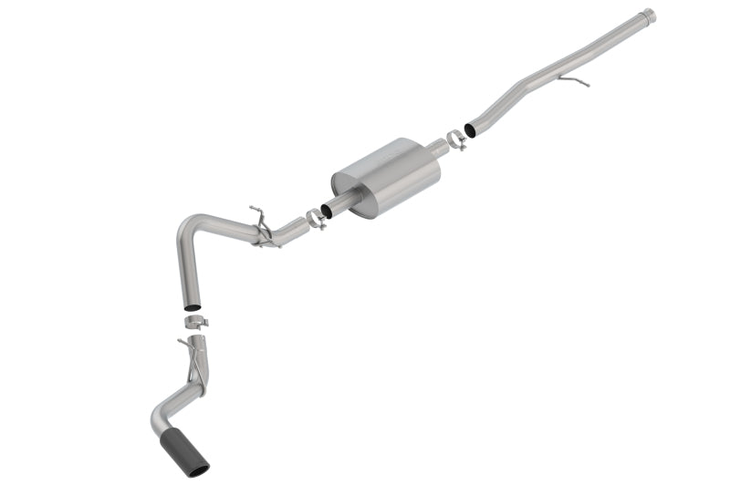 Borla 2019-2025 Silverado/Sierra Cat-Back Exhaust System with Black Chrome Tip - Part #140794BC