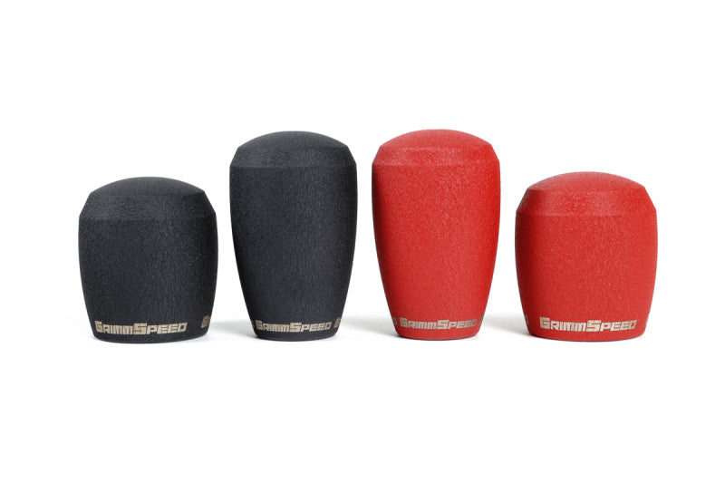 GrimmSpeed Stubby Shift Knob Stainless Steel Red – M12x1.25