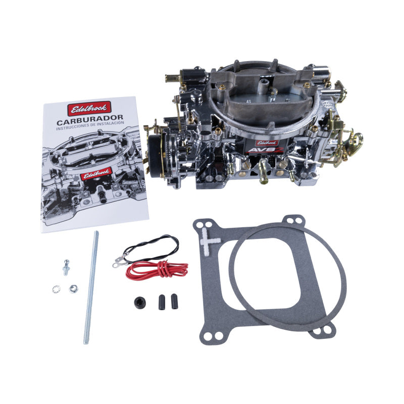 Edelbrock AVS2 Carburetor 500 CFM with Electric Choke - Chrome Plasma Finish