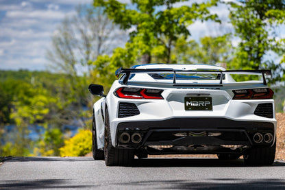 MBRP Armor Pro Series 3-inch Active Cat Back Exhaust System with Quad Carbon Fiber Tips for Chevrolet Corvette C8 (2020-2025)