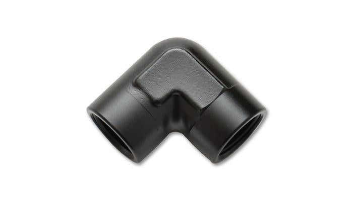 Vibrant 3/8 inch NPT 90 Degree Female Pipe Coupler Fitting - Part #11322