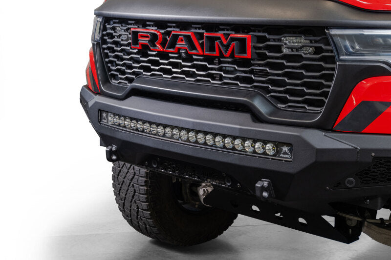 Addictive Desert Designs 2025 Ram RHO Stealth Fighter Front Bumper with LED Light Mounts and D-Ring Clevises
