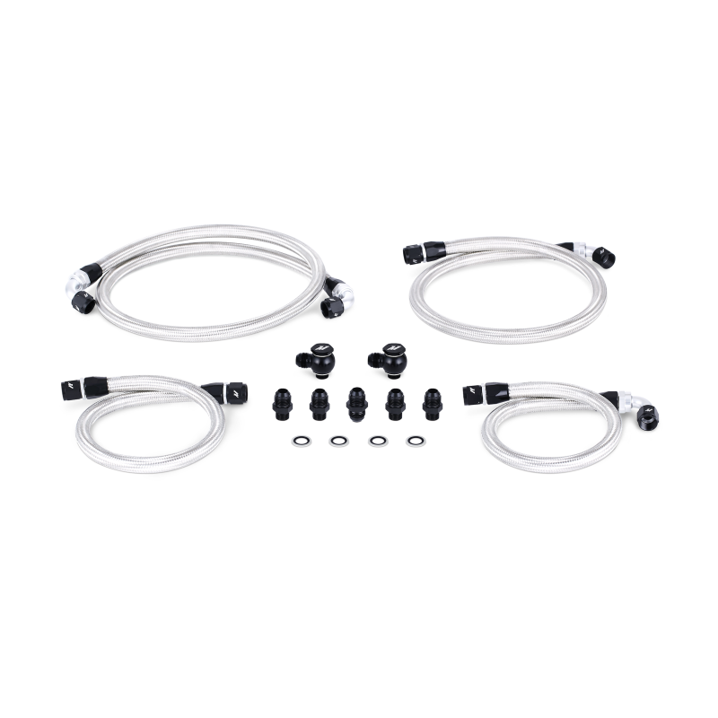 Mishimoto Oil Line Kit for Mazda RX-8 (2004-2011) - Reinforced Braided Stainless Steel Lines and Aluminum Fittings