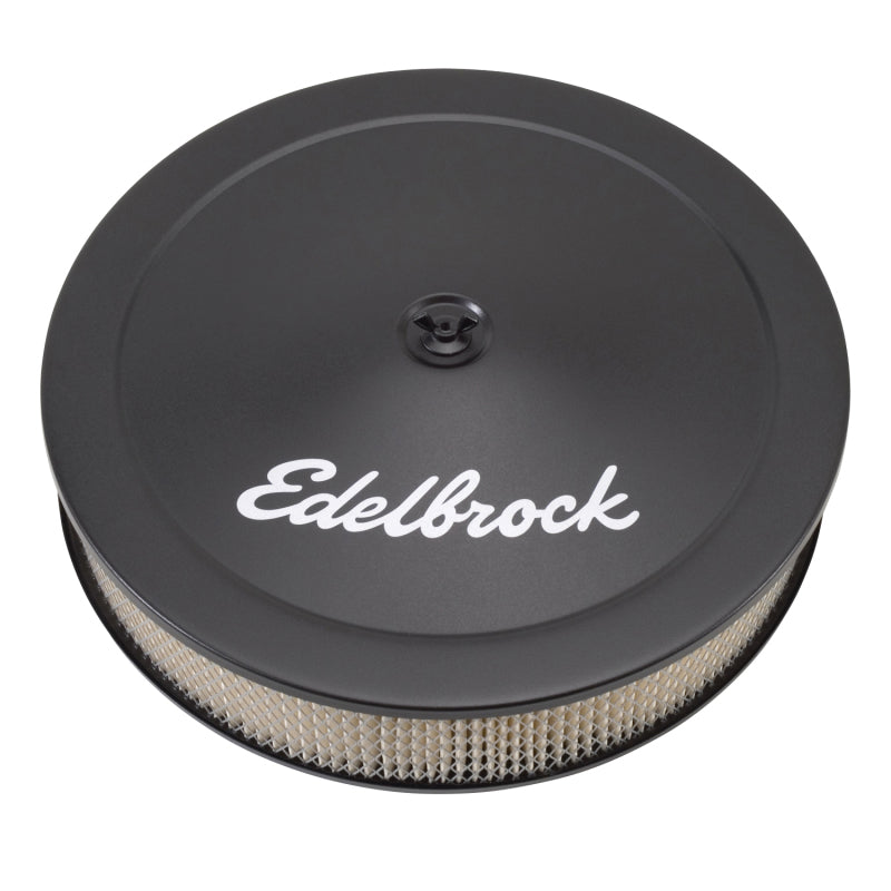 Edelbrock Part 1223 Pro-Flo Series 14-Inch Round Chrome Air Cleaner for Holley and Carter AFB Carburetors