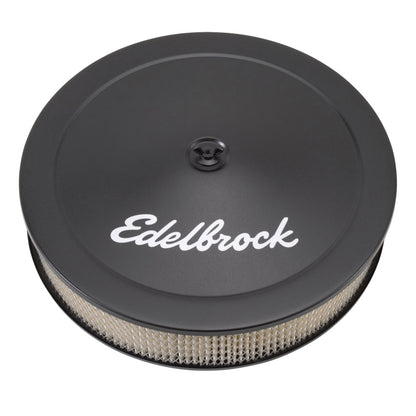 Edelbrock Part 1223 Pro-Flo Series 14-Inch Round Chrome Air Cleaner for Holley and Carter AFB Carburetors