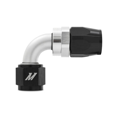 Mishimoto Aluminum -8AN 90 Degree Fitting - Black for Automotive Fluid and Air Line Connections