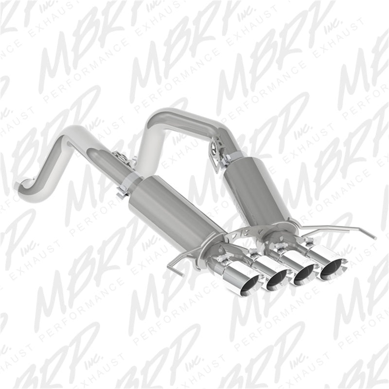 MBRP Armor Pro Series Dual Axle Back Exhaust System for 2014-2018 Chevrolet Corvette 6.2L V8 with Quad Tips