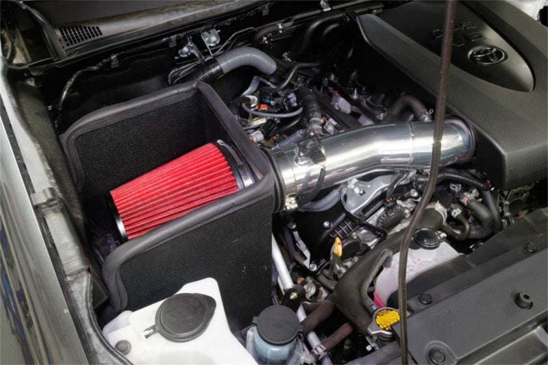 Spectre 16-18 Toyota Tacoma V6-3.5L F/I Air Intake Kit - Polished with Red Filter