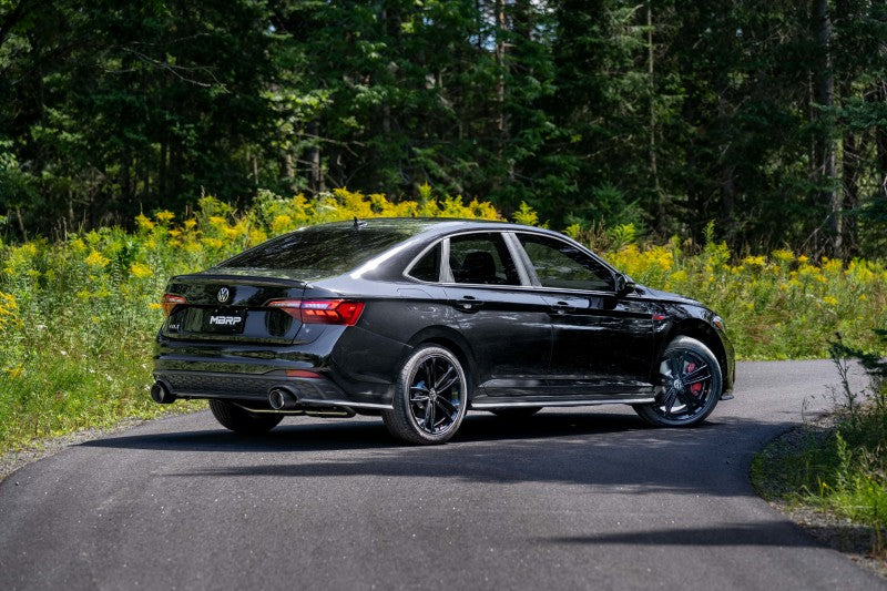 MBRP Armor Pro Series Cat Back Exhaust System for Volkswagen Jetta GLI 2022-2024 with 3-inch Diameter and Carbon Fiber Tips